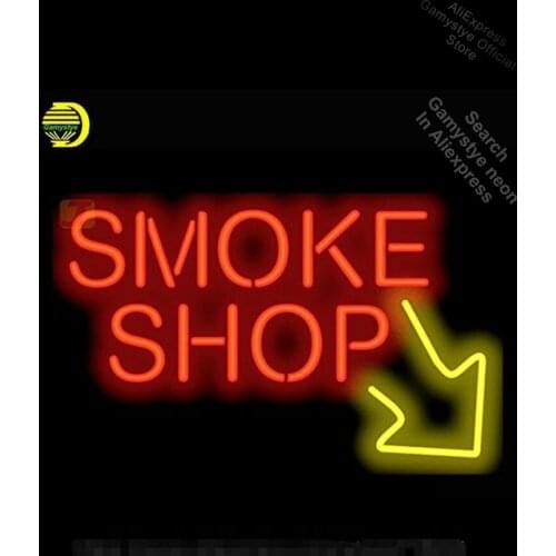 NEON SIGN For Smoke Shop with Right Arrow neon Light Sign Neon Signs For Bar outdoor lighting store Cool Neon Signs Hotel Sign