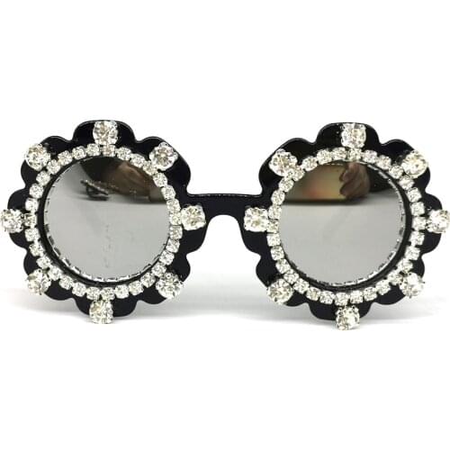 ZAOLIHU Gorgeous Baby Sunglasses Small Round Kids Shades Sun Flower Design Children Eyewear Cute Diamond Gafas De Sol Eyeglasses