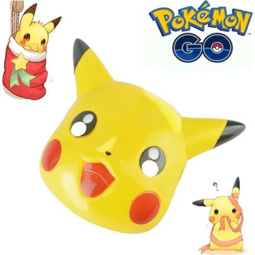 Pokemon Pikachu Mask Japanese Anime Cosplay Mask Cartoon Cute Halloween Mask Cosplay Party Costume Props Pikachu Mask Souvenir