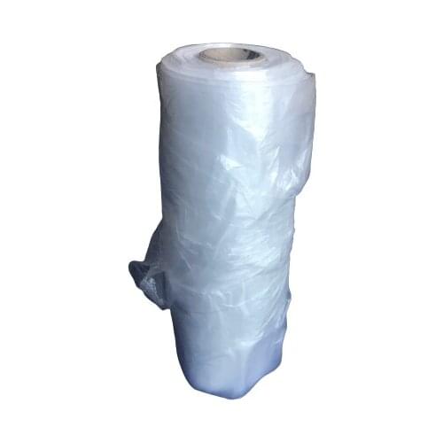 200 Pcs Transparent Plastic Bags 24 x 45cm Roll Disposable Food Storage Bags with Handle Keep Kitchen Organization Fresh Keeping