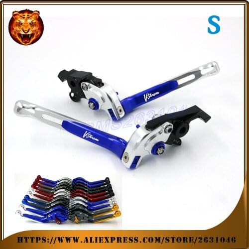Adjustable Folding Extendable Brake Clutch Lever For SUZUKI DL1000 V-STROM VSTROM 2016 2015 2014 2013 2012 2011 LOGO Motorcycle