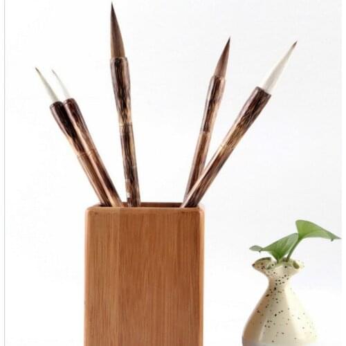 Chinese Calligraphy Pen 4pcs Wolf Multiple Hair Writing Brush Regular Script Writing Brush Pens Tinta China Painting Caligrafia