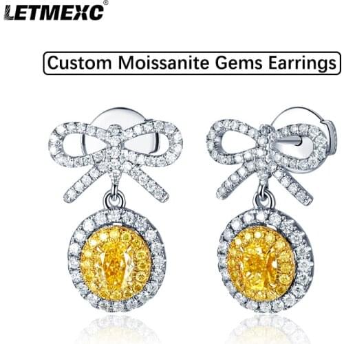 Lexmexc Custom Moissanite Earrings with GRA Certificate (Please contact the seller before you place order))