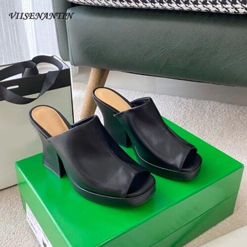 High heel slippers women summer thick heel sandals wild outdoor fashion waterproof platform fish mouth sandals and slippers