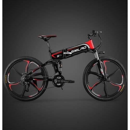 Factory Direct Sales Integrated Wheel 48V Folding Mountain Electric 26-Inch Mountain Bike Variable Speed Electric Bike