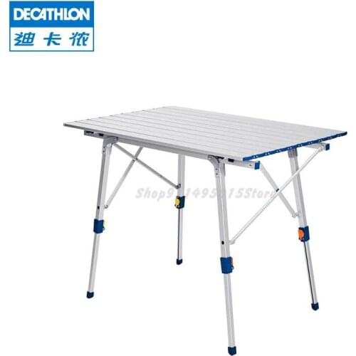 Folding Table Split Leg Adjustment Outdoor Camping Omelet Table Portable Aluminum Alloy Table Large Load Bearing Qunc