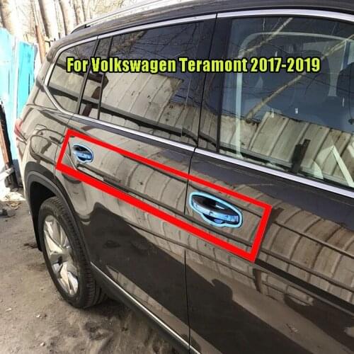 Car Styling For Volkswagen Teramont 2017-2019 Stickers Chrome Exterior Door Handle Cover Door Handle Bowl Trim