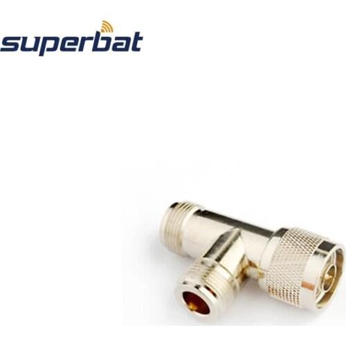 Superbat 5pcs N Adapter N Plug to 2 Jack 3 way RF Coaxial Connector