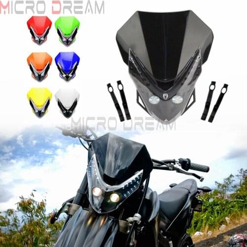 Supermoto MX Enduro Dirt Bike LED Vision Headlight for Honda Yamaha Kawasaki Suzuki DRZ400 XR650R XR400R KX KLX 150 250 450 KLR