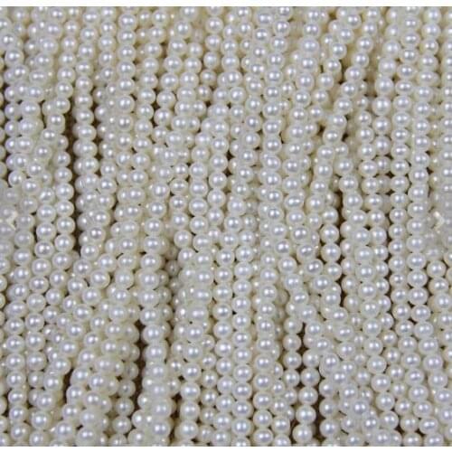 Unique Pearls jewellery Store AAA 4.5-5mm White Round Genuine Freshwater Pearl Loose Beads DIY Jewelry Material LS028