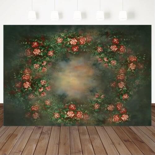 Vintage Classic Floral Photography Backdrop Studio Portrait Photo Background Newborn Baby Studio Background for Photoshoot