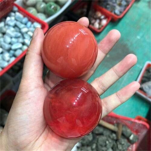 High quality red melting stone quartz balls feng shui crystal sphere for decoration