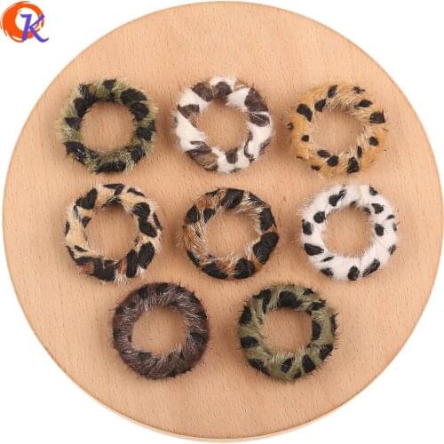Cordial Design 31*31MM 50Pcs Jewelry Accessories/DIY Earrings Making/Ring Shape/Leopard Print Effect/Hand Made/Earring Findings