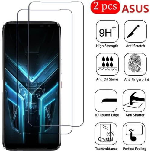 Tempered Galss For ASUS ROG Phone 3 Strix Edition Screen Protector Cover ASUS ROG Phone 2 3 ZS600KL Glass Proof Protective Film