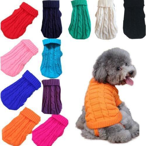 Pet Dog Sweaters Winter Pet Clothes for Small Dogs Warm Sweater Coat Outfit for Cats Clothes Woolly Soft Dog T Shirt Jacket
