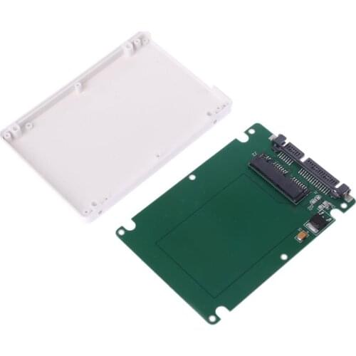 1.8" Micro SATA 16 Pin SSD To 2.5" SATA 22Pin HDD Adapter Converter With Case