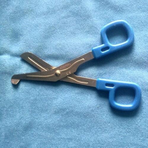 1pc 15cm stainless steel medical household safety elbow scissors dressing bandage dressing Scissors safe carrying