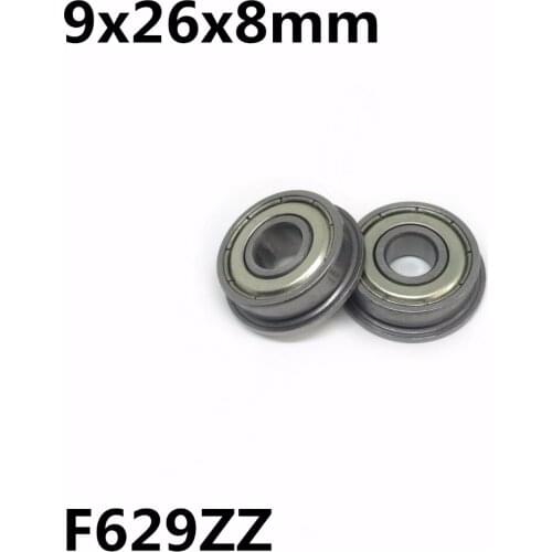 10Pcs F629ZZ 9x26x8 mm Flange Bearings Deep Groove Ball Bearing High Quality F629