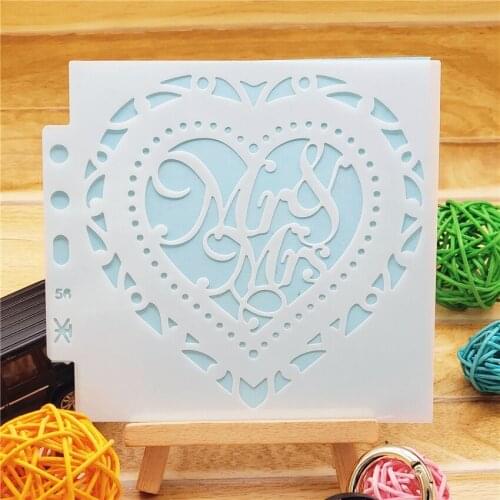 13x14cm Wedding Tree Scrapbook Stencils Spray Plastic Mold Shield DIY Cake Hollow Embellishment Printing Lace Ruler Valentine