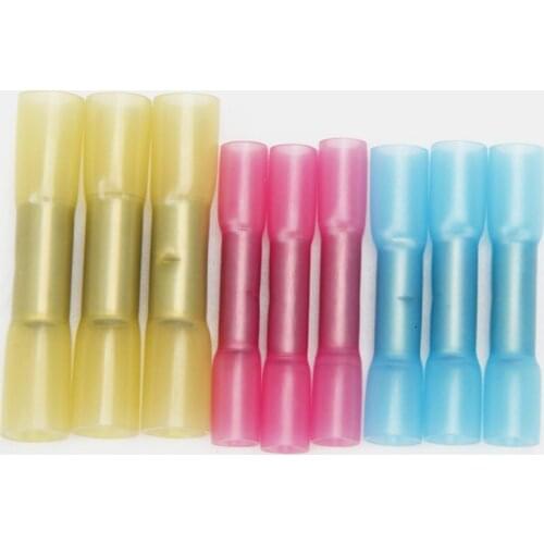 200/100pcs Heat Shrink Butt Connectors Waterproof Electrical Wire Splice Cable Crimp Terminals AWG 22-10 Kit