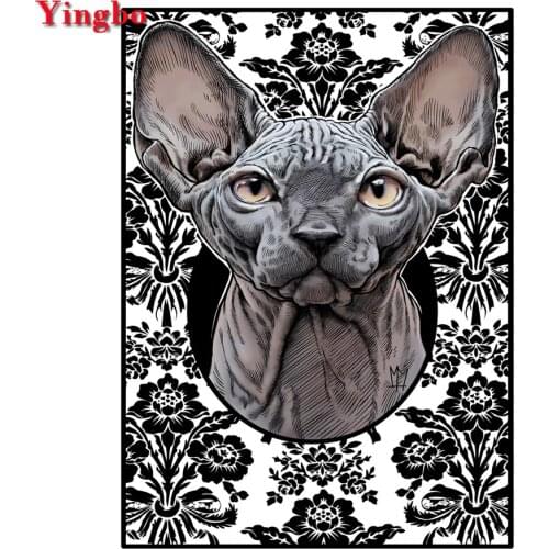 Full Square drill 5D DIY Diamond painting sphynx cats animal Diamond Embroidery Mosaic Handmade Cross Stitch Rhinestone decor