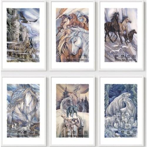 5D DIY Diamond Painting Horse Wolf Bear Rhinestone Painting Crystal Home Decor Animal Cross Stitch full Diamond Embroidery