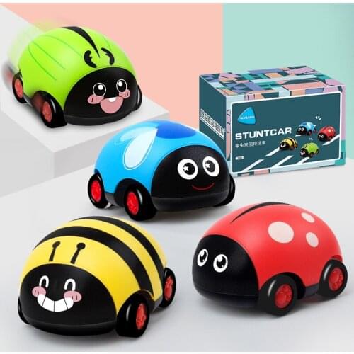 Childrens Cartoon Animal Pull Back Wheel Car Cartoon Cute Insect Inertia Toy Cars Fall Resistant Baby Educational Hot Toy Gift