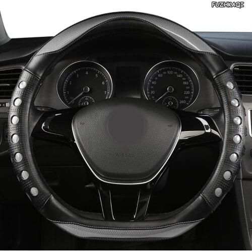 FUZHKAQI Microfiber Leather Car Steering Wheel Cover For Buick Regal Encore Lacrosse Excelle XT Verano Enclave