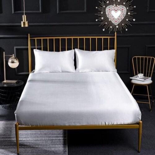Bedding Set Luxury Queen King Size Bed Sheet Set Covers Satin Bed Sheets and Pillowcases Bedclothes Flat Fitted Double Sheet
