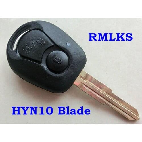 RMLKS 2 Buttons Remote Key Shell Fit For Ssangyong Actyon Kyron Rexton Uncut Bblade Key FOB Cover Case Uncut HYN10 Blade
