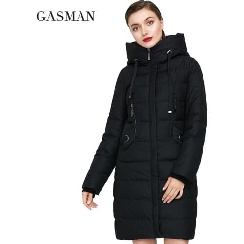 GASMAN Women Down Jacket Hooded 2019 New Thick Bio Brand Coat Women Long Winter Warm Parka Fashion Female Jacket Collection 1827
