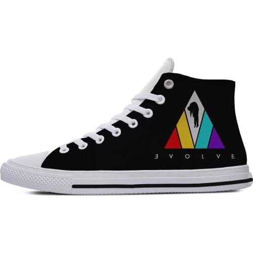 Hot Cool Fashion Man Shoes Lightweight High Quality Woman High Help Sneakers Breathable Classic Imagine Dragons Canvas Shoes