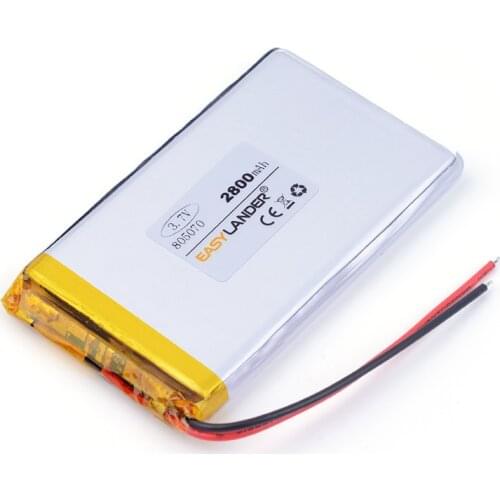 805070 3.7 V lithium polymer battery 2800 mah DIY mobile emergency power charging treasutoys PDA Toolsre battery