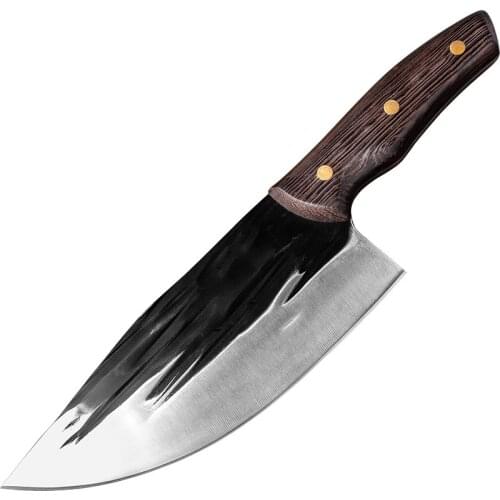 5Cr15MoV Stainless Steel Butcher Knife Chinese Traditional Handmade Cleaver Kitchen Knife Meat Vegetable Cutlery