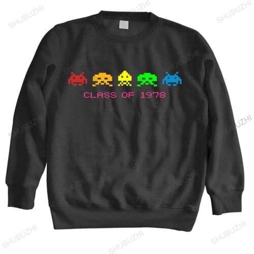 New arrived men hoodie autumn Retro SPACE INVADERS 'Class of 1978' hoodies C64 Console Video Games unisex sweatshirt men hoody