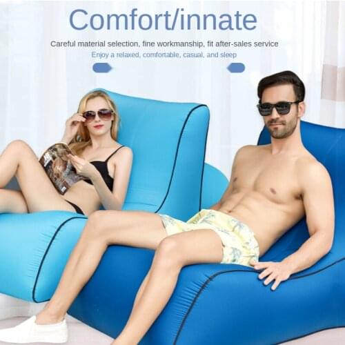 Air Sofa Outdoor Portable Single Inflatable Sofa Bed Moisture-proof Water Divano Letto Gonfiabile Inflatable Lazy Sofa Bed