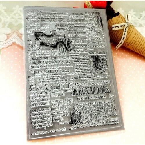 Clear Stamps Journal De Vintage Diy Scrapbooking Card Album Papier Craft Rubber RollerTransparante Siliconen Stempel Alinacraft