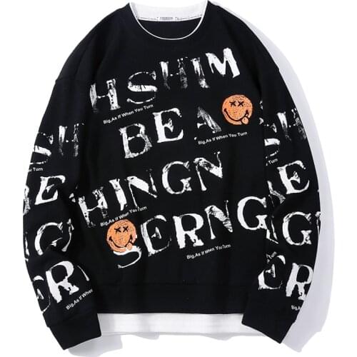 2021 Spring and Autumn Set of Harajuku Pullover Mens Fashion Round Neck Couple Loose Casual Sports Men Pullover Men