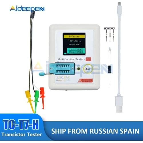 T7 TC-T7-H TFT Transistor Tester Multifunction Test Auto Calibration Infrared Waveform TFT Digital Ammeter Voltmeter Capacitance