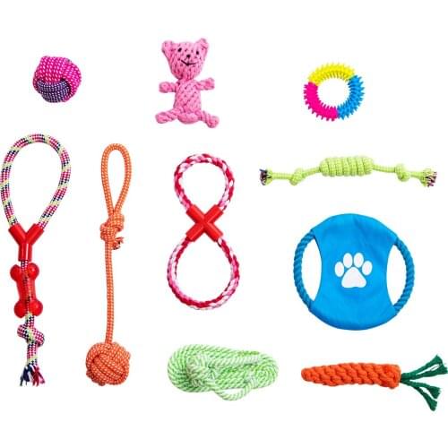Bite Toys Pet Toys10set Small Dog Training Toys Dog Supplies Interactive Toys Puppy Accessories