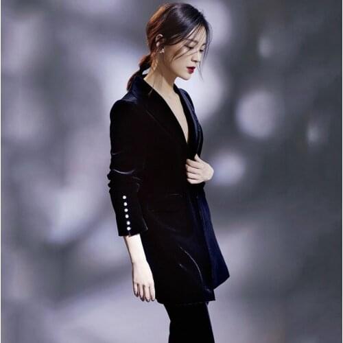 Womens suit pleuche womens pantsuitsbest suits 2 piece set suit Blazer with pants fashion slim womens trouser suits Recommend