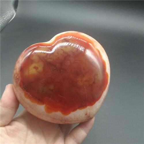 1.03 kg Natural red agate heart crystal gemstone wedding gifts