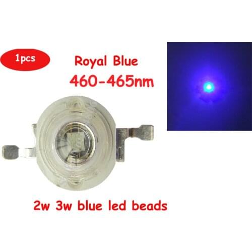 10pcs 2W 45mil Input 600-700mA 3.4-3.7V LED Chip Royal Bule 460~465nm LED Light For Growth Light