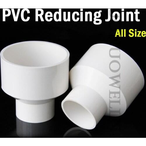 2pcs 20~63mm PVC Straight Reducing Connectors PVC Pipe Connectors Garden Irrigation Pipe Fittings Fish Tank Tube Joint Adapter