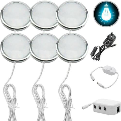 6Pcs Camper Interior Light LED Ceiling Lamp Caravan Wine Cabinet Spot Light 12V Cold RV Accessories For Boat Trailer Motor Home