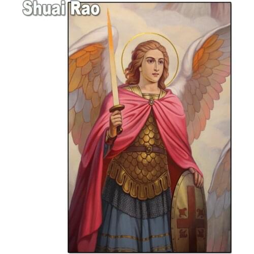 Full square round drill 5d Archangel Michael diy diamond painting 5d diamond embroidery orthodox religion art decor home Gift