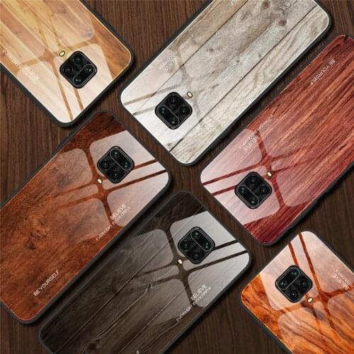 Wood Grain Tempered Glass Case For Xiaomi Mi 10 Lite 11 Ultra 10T Poco M2 F2 X2 M3 F1 X3 NFC Redmi Note 9s Pro Max 10 4G 5G 10s