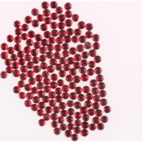 1440pcs SS6 SS16 Red Crystal Rhinestone Applique Decorations Bridal Crystal Trim Cheap Adhesive Nail Art Flatback Rhinestones