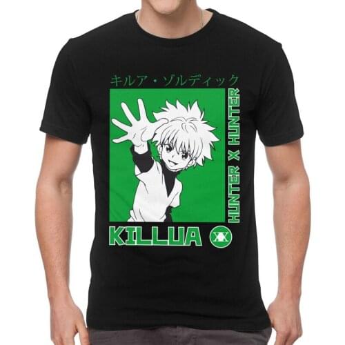 Hunter X Hunter Tshirts Men Leisure Tees Top Cotton T Shirts Short Sleeve Hxh Killua zoldyck T-shirt Gift Idea Clothing