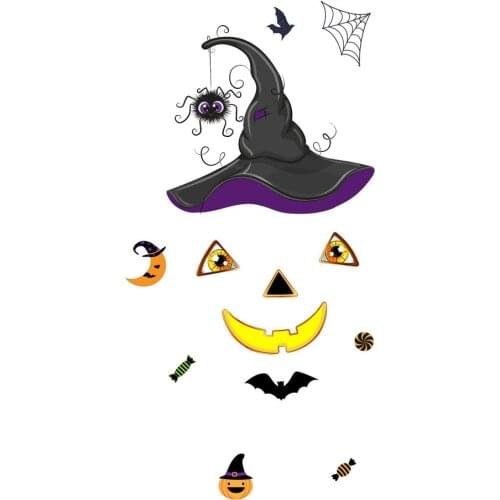 Halloween Magnetic Fridge Magnet Witch Bat Pumpkin Holiday Decoration Garage Door Decoration Wall Sticker